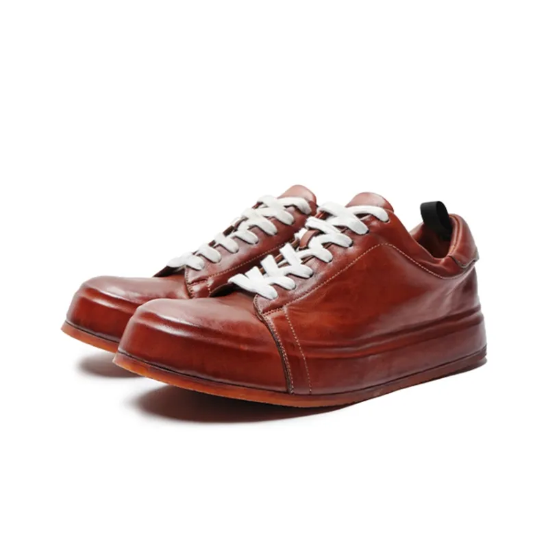Viplander Men's Casual Shoes Men Low Top Brown-1