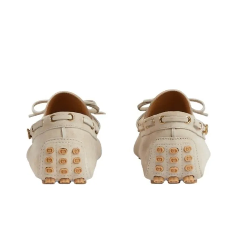 GUCCI DRIVER Beanie Shoes Men's Beige-4