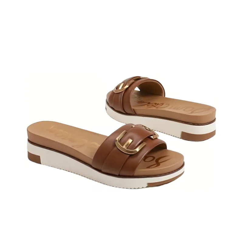 SAM EDELMAN Slide Slippers Women's Red Brown-2