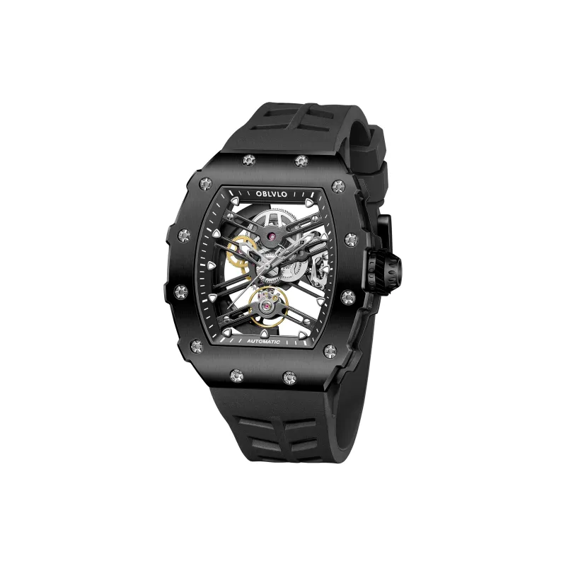OBLVLO Mechanical Movement Watch Men's Watches Cut-Out Dial-24
