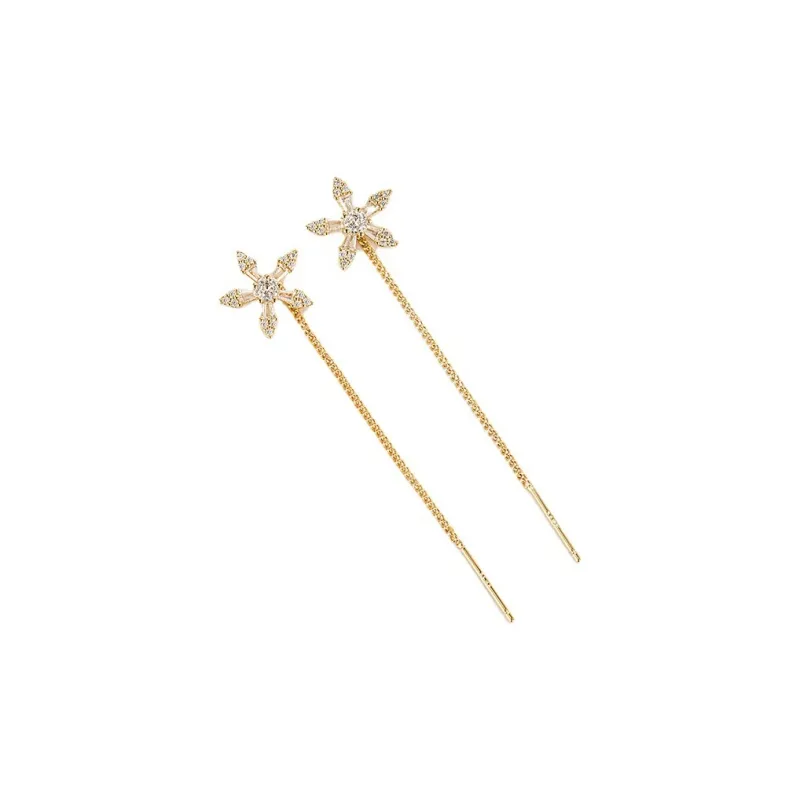 Beauty 925 Sterling Silver Drop Earrings Women's-3