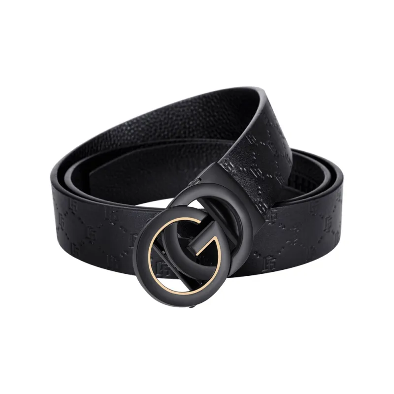 GOLF Top Grain Cow Leather Automatic Buckle Genuine Leather Belt Men's Multicolor 3.5cm-43