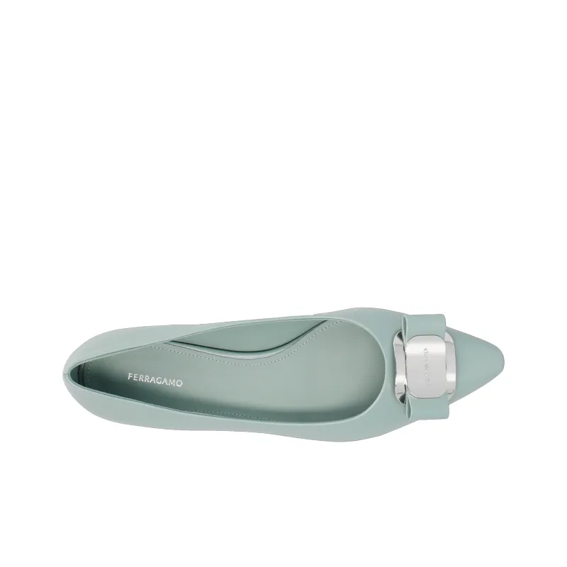 FERRAGAMO New Vara-bow Lambskin Ballerina Shoes-4
