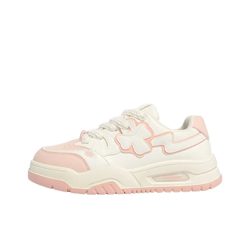 Humanism 1986 Skateboard Shoes Women's Low Top White Green/White Khaki/Pink White-6