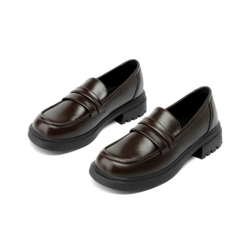 KEKAFU Loafers Women's Low Top Brown/Black-2