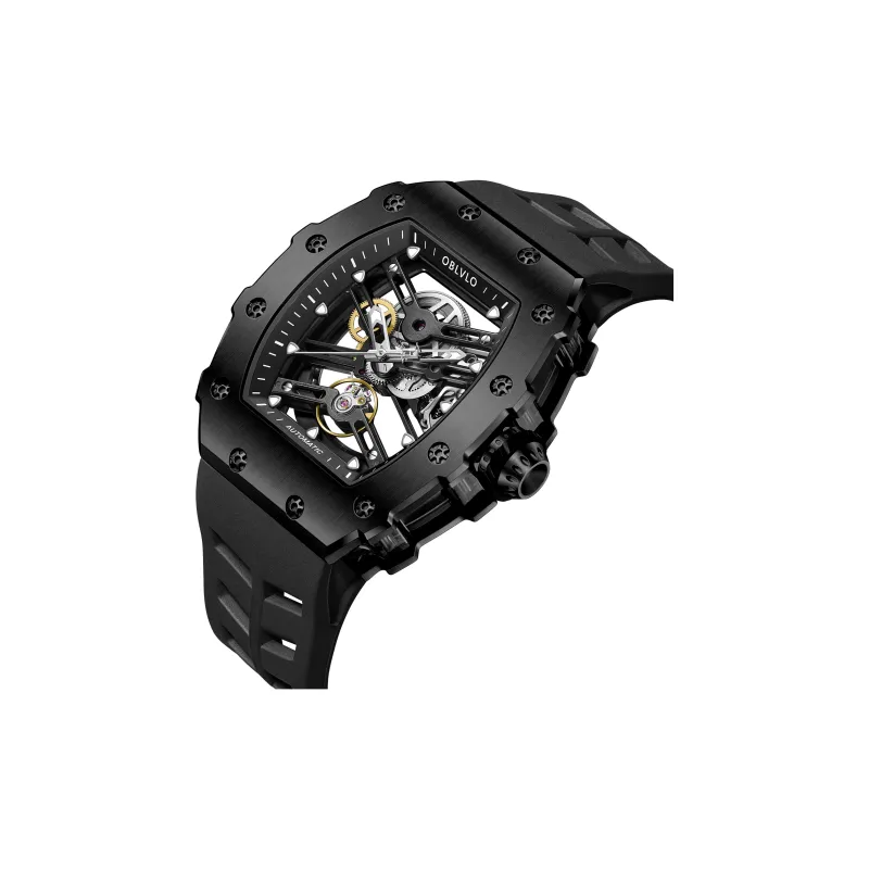 OBLVLO Mechanical Movement Watch Men's Watches Cut-Out Dial-25