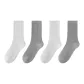 4 Pack, Thick Stripe White+Thick Stripe Light Gray+Pinstripe White+Pinstripe Light Gray