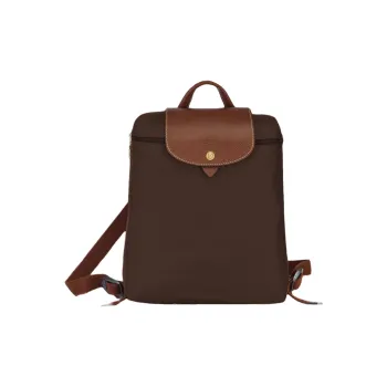 LONGCHAMP Le Pliage Canvas Backpack Medium Size Women's Wu Sandalwood