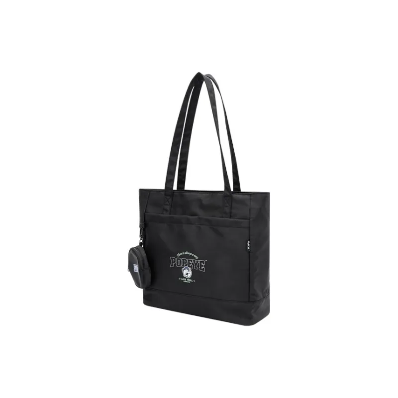 SEM/R POPEYE/Swee'Pea Collaboration Nylon Handbag Shoulder Bag Unisex Ecru 10302/Black 90001-5