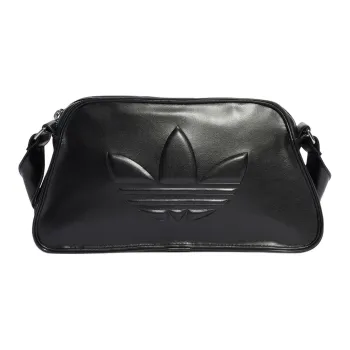 Adidas Originals Polyurethane Embossed Trefoil Shoulder Bags Black