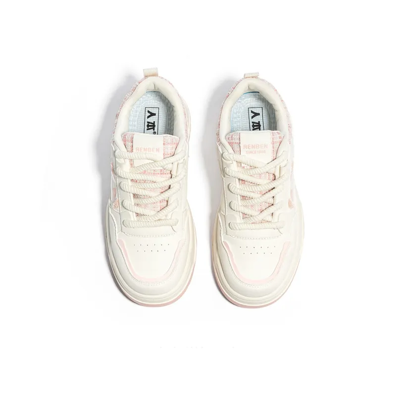 Humanism 1986 Skateboard Shoes Women's Low Top White/White Green/White Khaki/Pink White-9