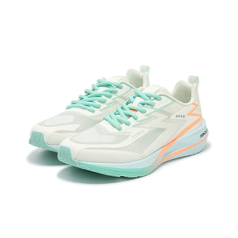 361° Cushioned Slip-Resistant Abrasion-Resistant Breathable Low-Top Running Shoes Men's Misty Blue Yarn-2