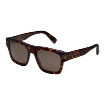 BVLGARI Acetate Square Sunglasses Men's Tortoiseshell