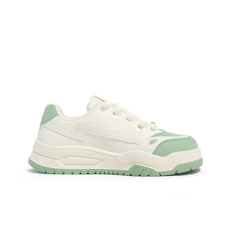 Humanism 1986 Skateboard Shoes Women's Low Top White Green/White Khaki/Pink White-2