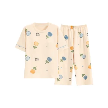 The Story Of The Flower Season Pajama Set Women's Apricot