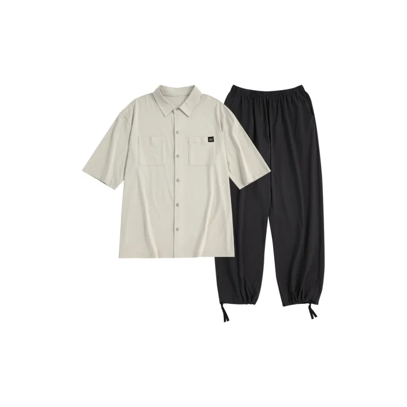 Peninsula City Pajama Set Men's Trendy Color Blocking-0