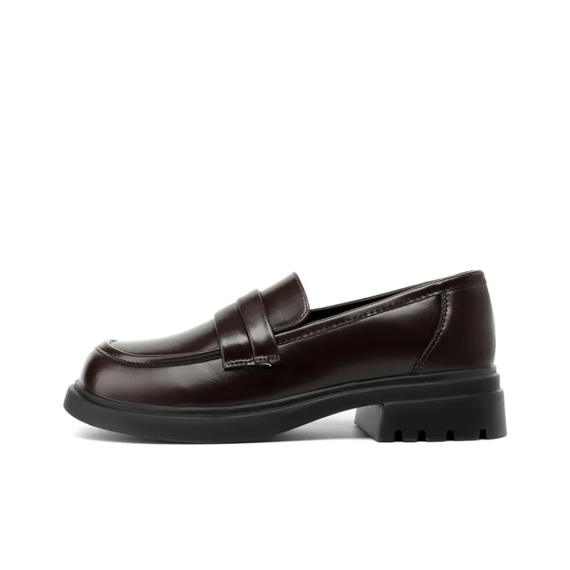 KEKAFU Loafers Women's Low Top Brown/Black-1