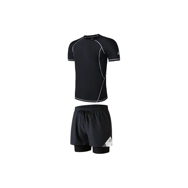 PEAK Swimming Sets Polyester Training Swimsuit Men's Maximum 3XL Black-0
