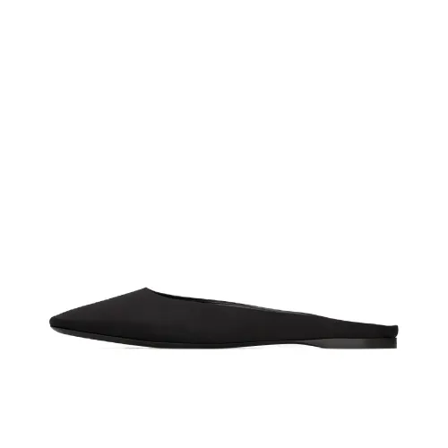SAINT LAURENT Lido Silk-crepe Slippers