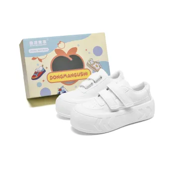 Anime Story Low Top Skateboard Shoes Women's White