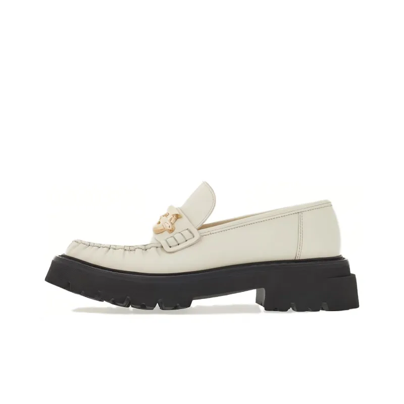 FERRAGAMO Gancini-plaque Leather Loafers-0