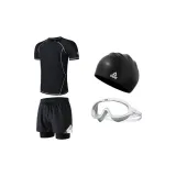 Swimming Shorts+Swimsuit+White Swim Goggles+Swimming Cap