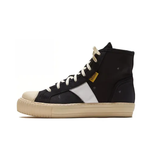 RHUDE Bel Airs Skateboard Shoes Men High-Top Black