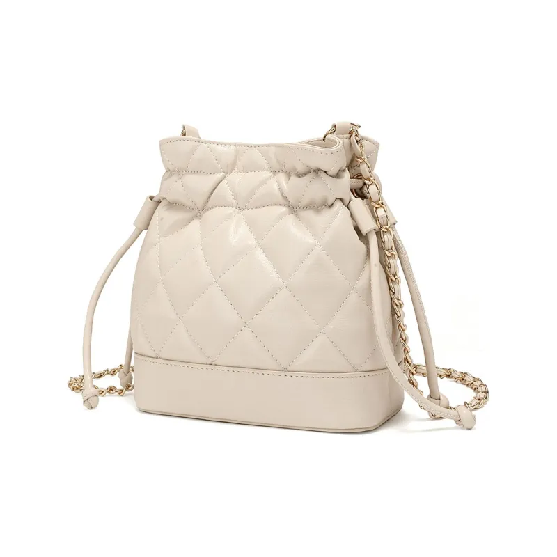 MEXICAN Polyurethane Leather Crossbody Bag Regular Women's Athenian Black/Almond & Apricot/Almond White-12