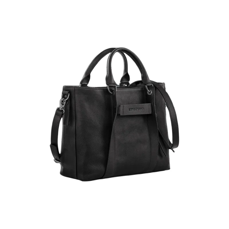 LONGCHAMP Calfskin Tote Bag, Shopping Bag, One Shoulder Handbag Regular Women's Black-2
