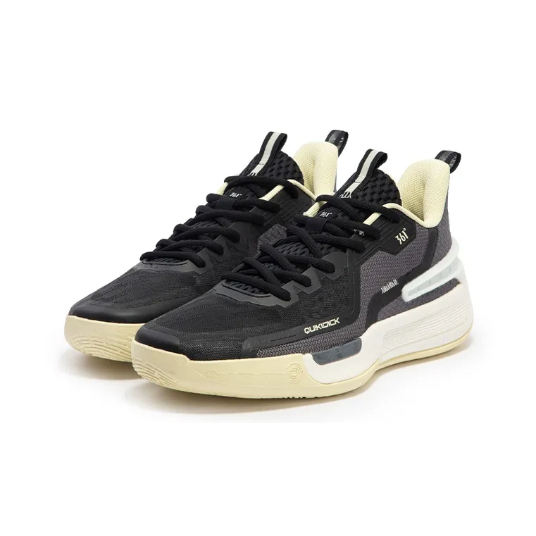 361° GOEY Cushioning Anti Slip Wear Resistant Breathability Low Top Basketball Shoes Men's Black-2