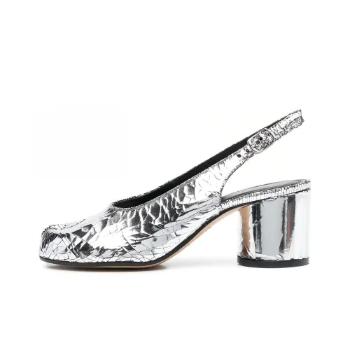 Maison Margiela Tabi 60mm Mirror-effect Slingback Pumps