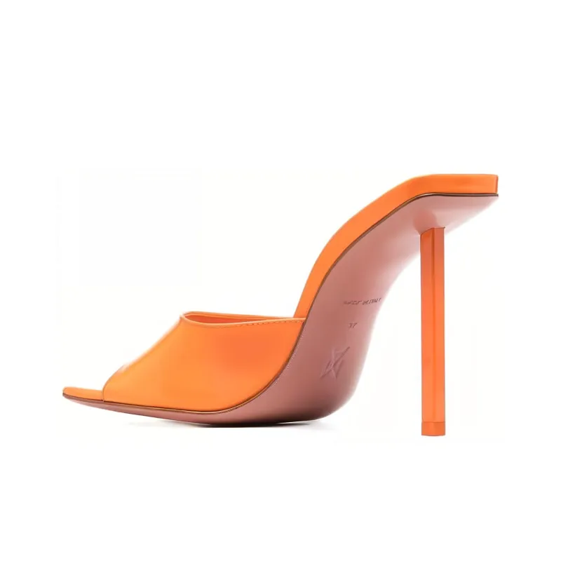 AMINA MUADDI Laura Calf Leather Mules-3