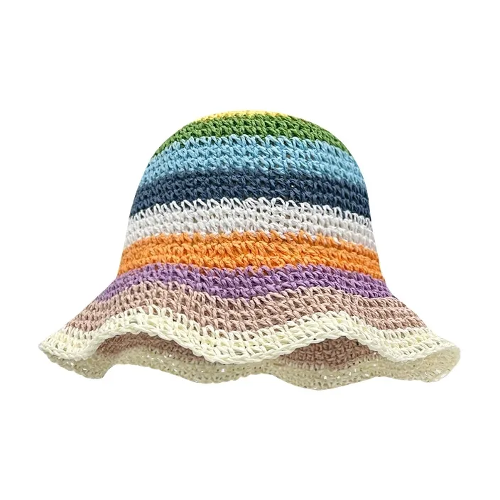 Fishing For Bears Straw Woven Sun Protection Hats Women's-2