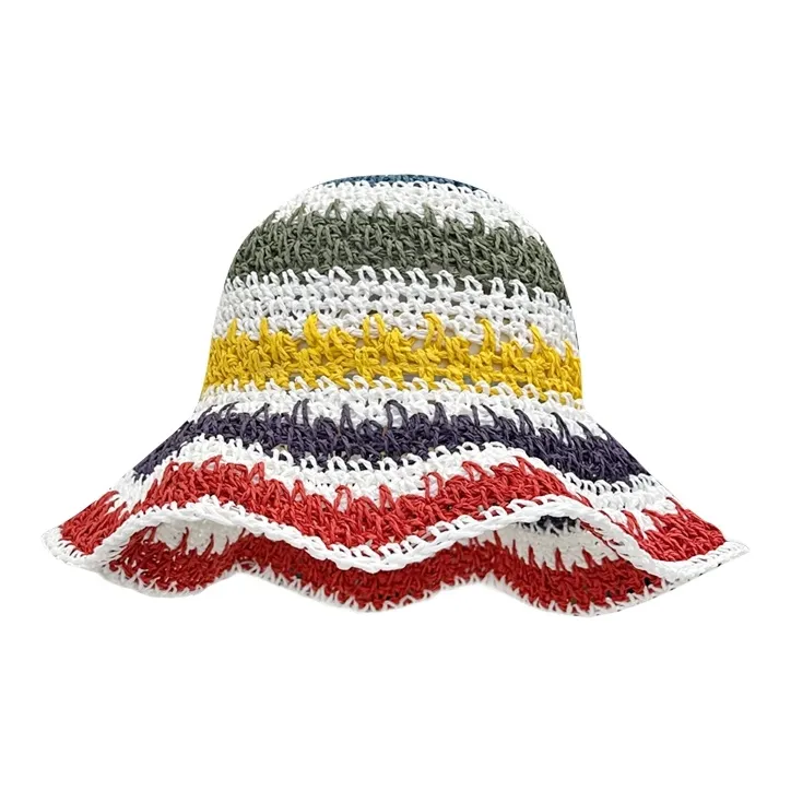 Fishing For Bears Straw Woven Sun Protection Hats Women's-5