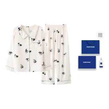 Floating Light Islands Pajama Set Women's Box Ecru