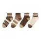 4 Pack, Four White Stripes+Double White Stripe+Sock Body Brown+Sock Body White