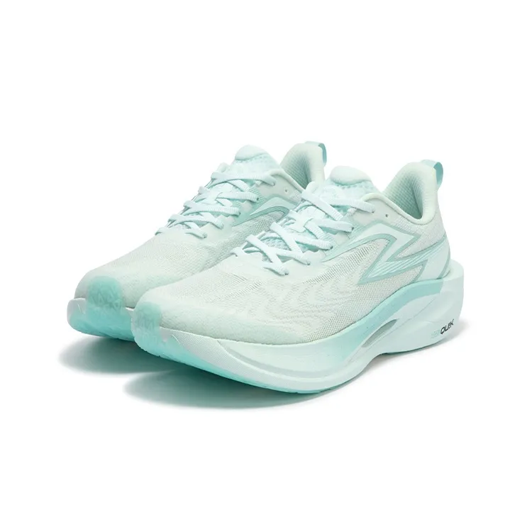 361° Fly 2ET Cushioning Anti-Slip Wear-Resistant Breathability Low-Top Running Shoes Unisex Misty Blue Yarn-2
