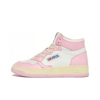AUTRY High Top Skateboard Shoes Men's White Pink