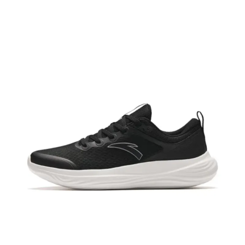 Anta Slip Resistant Breathable Low Top Running Shoes Men's Black-0