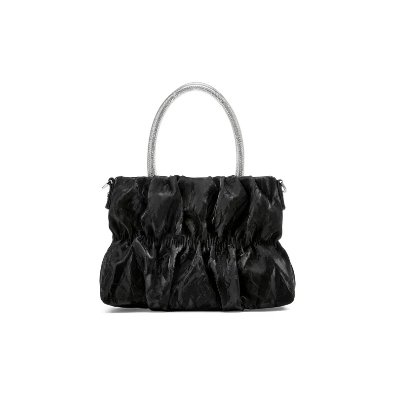 JOSINY PU Shoulder Bag, Crossbody Bag, Handbag Regular Women's Black/Nude Pink-2