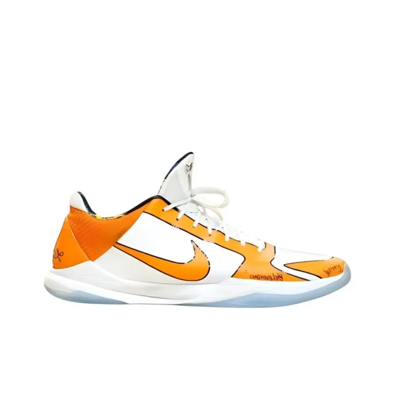 Nike Zoom Kobe 5 Protro PE Cushioning Wear Resistant Low Top Basketball Shoes Men's Yellow White-1