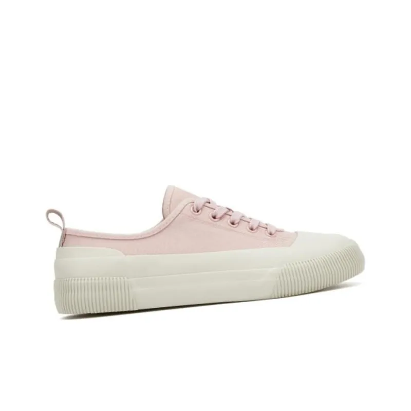 AIGLE Rubber Low Anti-Slip Wear-Resistant Lightweight Breathable Low-Top Canvas Shoes Women's Pink White-1