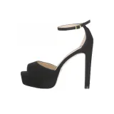 Stuart Weitzman/SW Discoplatform Strap Sandals 14cm Women's Black