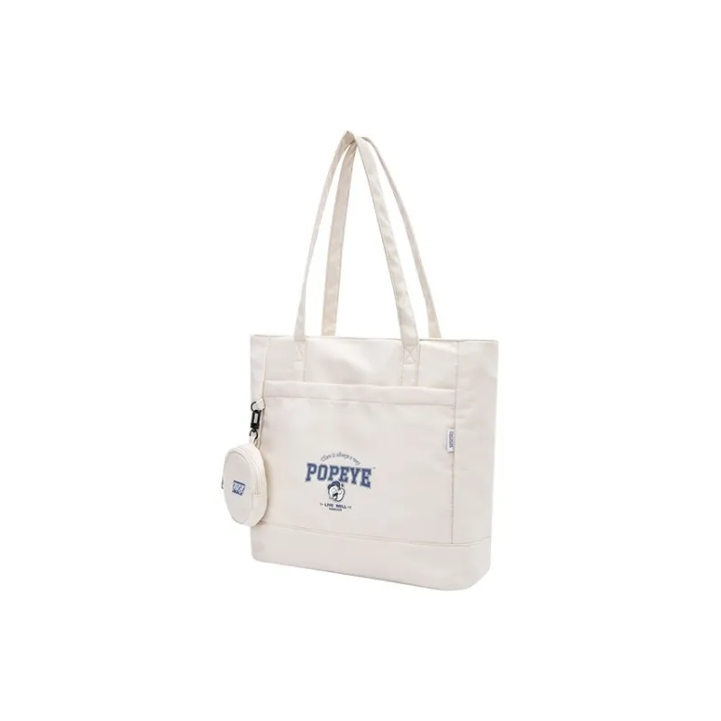 SEM/R POPEYE/Swee'Pea Collaboration Nylon Handbag Shoulder Bag Unisex Ecru 10302/Black 90001-1