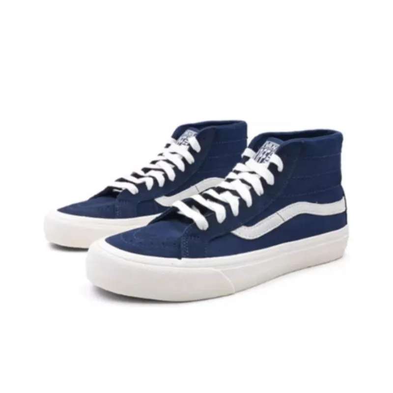 Vans SK8 Wear resistant And Lightweight High Top Canvas Shoes Unisex Blue-2