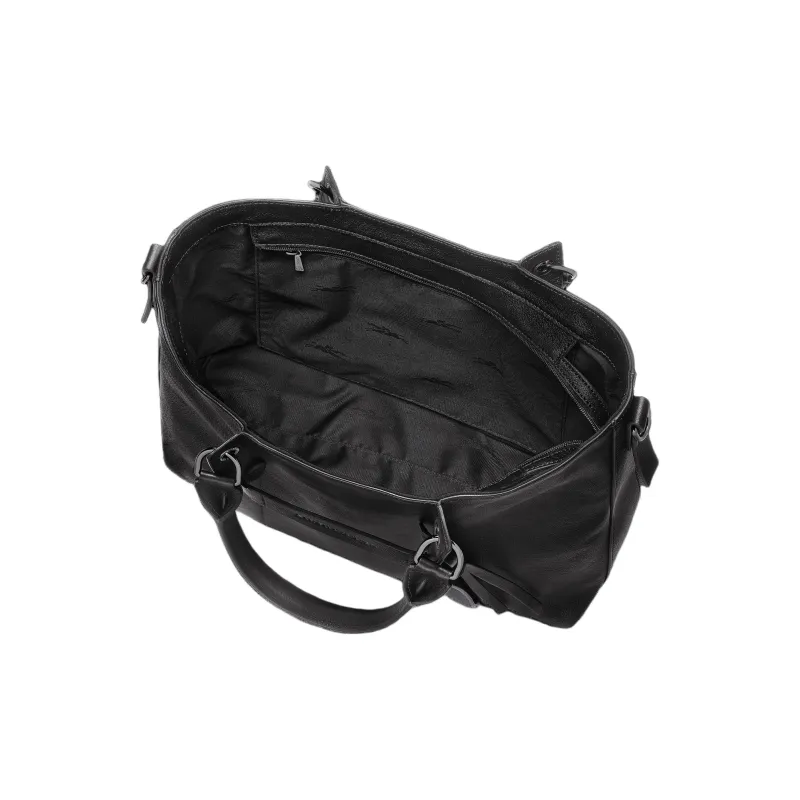LONGCHAMP Calfskin Tote Bag, Shopping Bag, One Shoulder Handbag Regular Women's Black-4