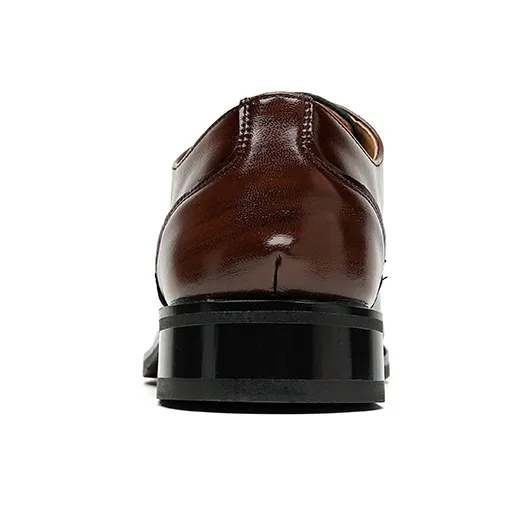 Romon Dress Shoes Men Low Top Black/Brown-3