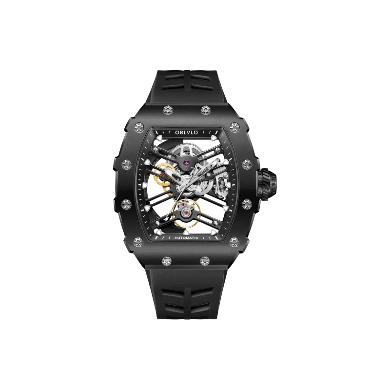 OBLVLO Mechanical Movement Watch Men's Watches Cut-Out Dial-23