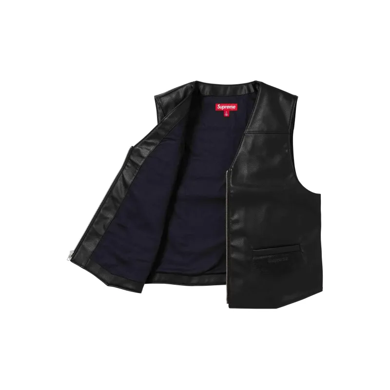 Supreme Toy Machine Faux Leather Vest-2