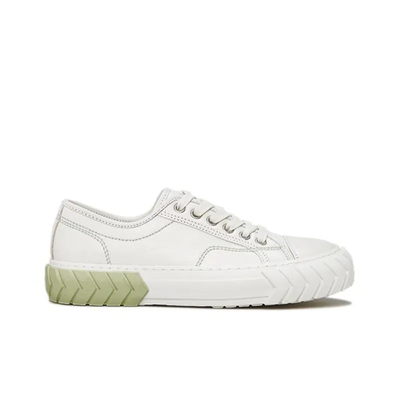 Both Low Top Canvas Shoes Women's White Green-1